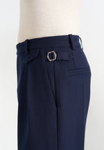 Pierre - Twin Pleat Tailored Trousers - Navy