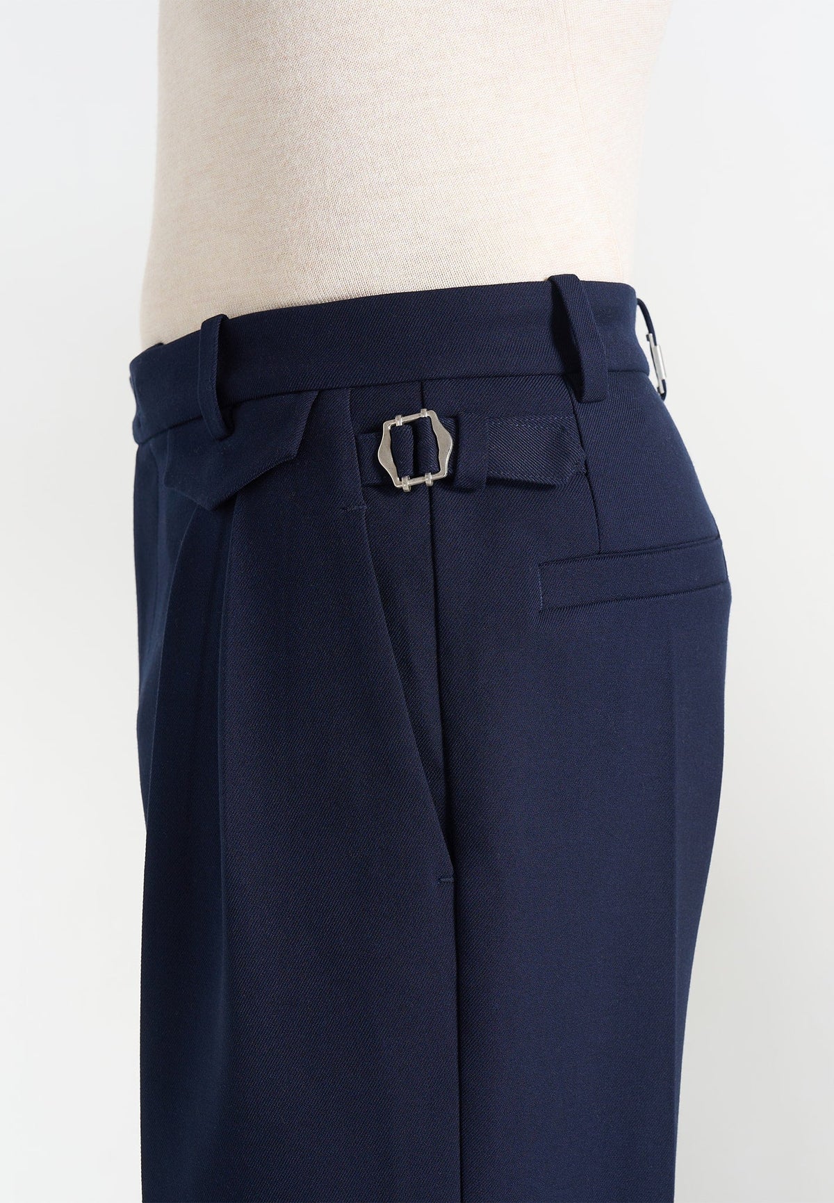 Pierre - Twin Pleat Tailored Trousers - Navy