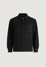 Andy - Unisex Suede Long Sleeve Shirt - Black