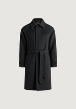 Alfie - Reversible Belted Wool-Blend Car Coat - Grey / Black