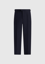 Hubert - Slim Fit Wool-Blend Tailored Trousers - Dark Navy