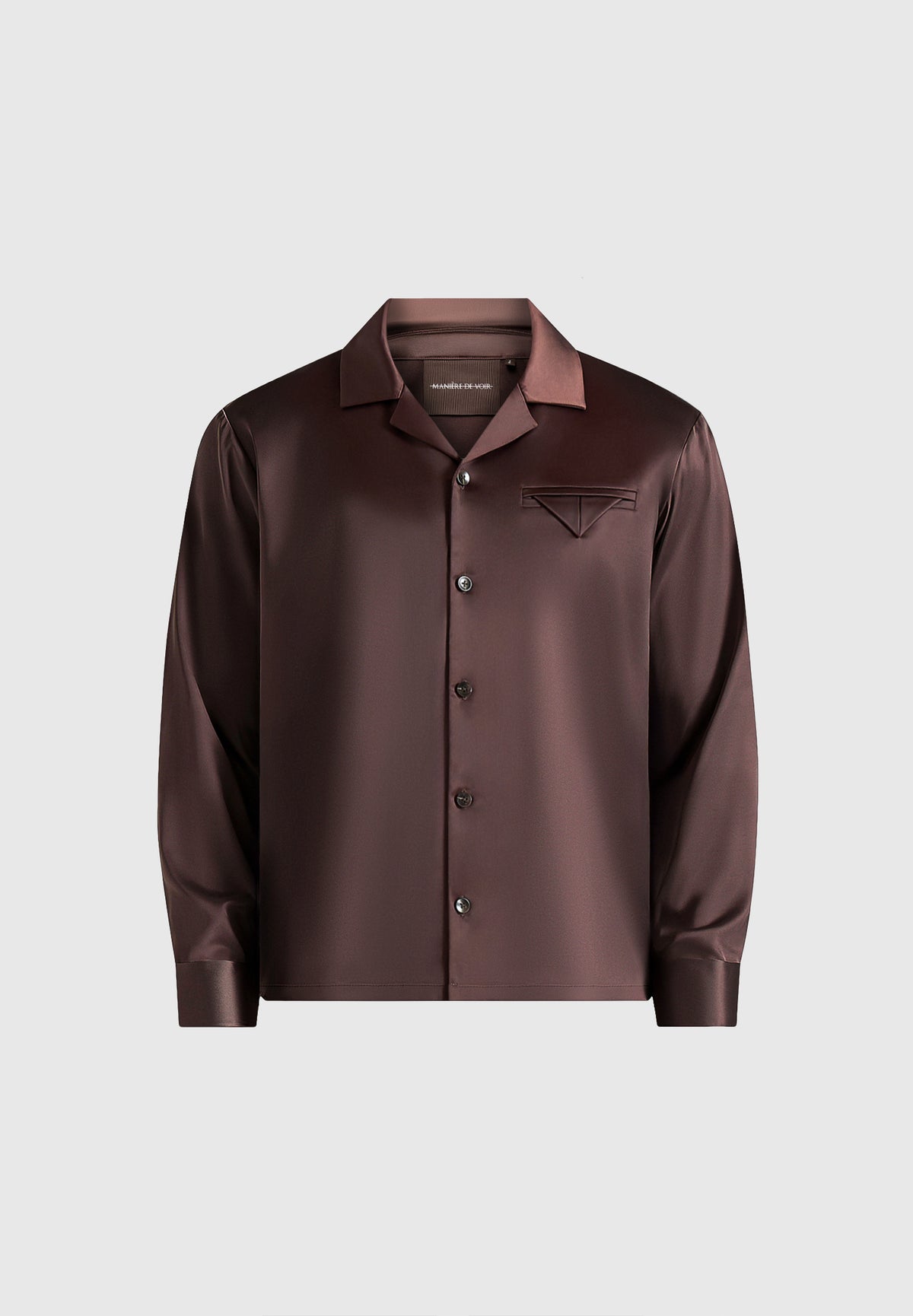 Constant - Satin Overshirt - Brown