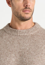 KW001 - Brushed Wool-Blend Knit Signature Jumper - Beige