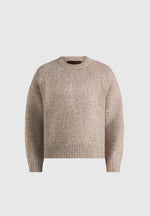 KW001 - Brushed Wool-Blend Knit Signature Jumper - Beige