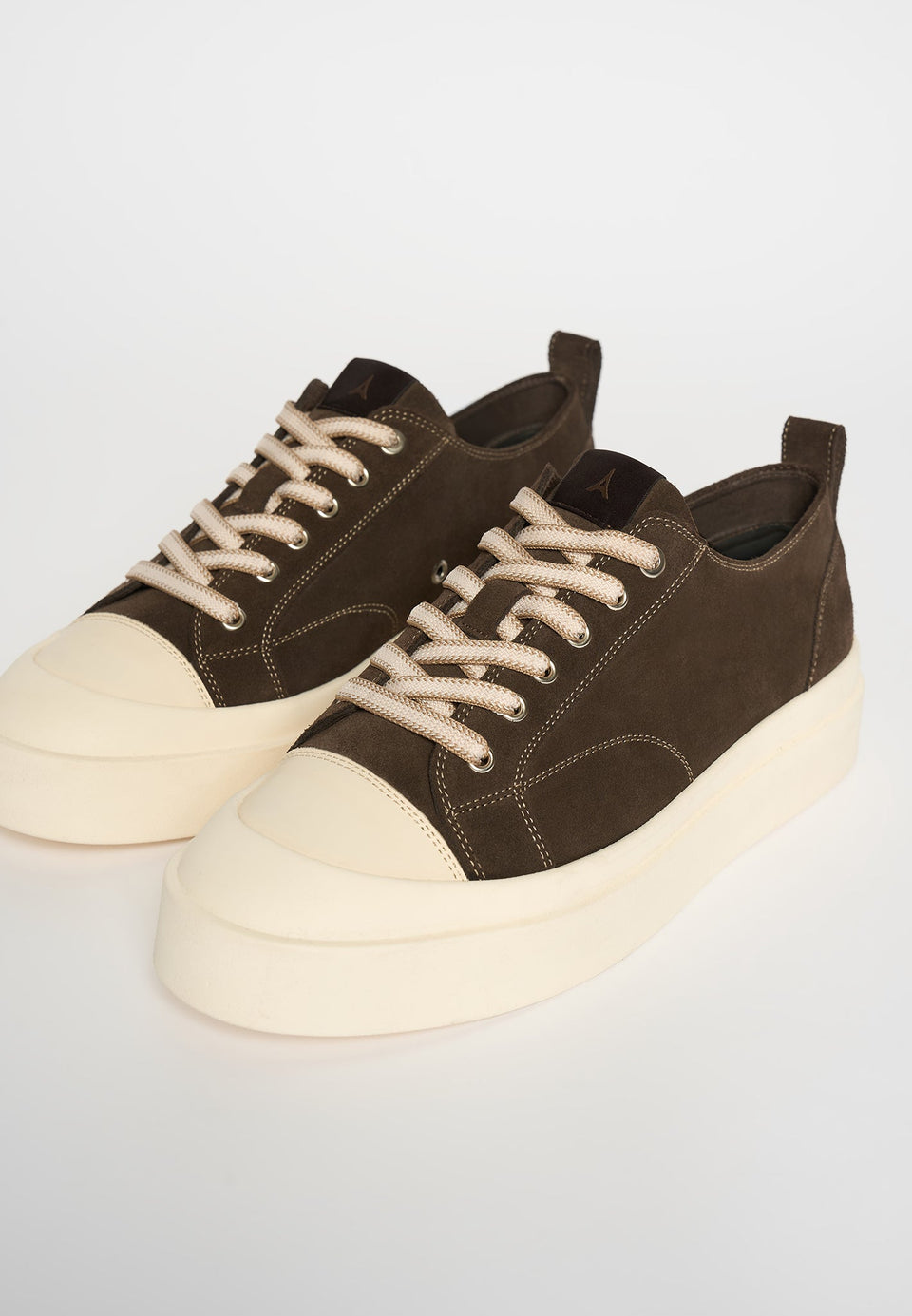 Vienna - Suede Contrast Stitch Sneaker - Brown