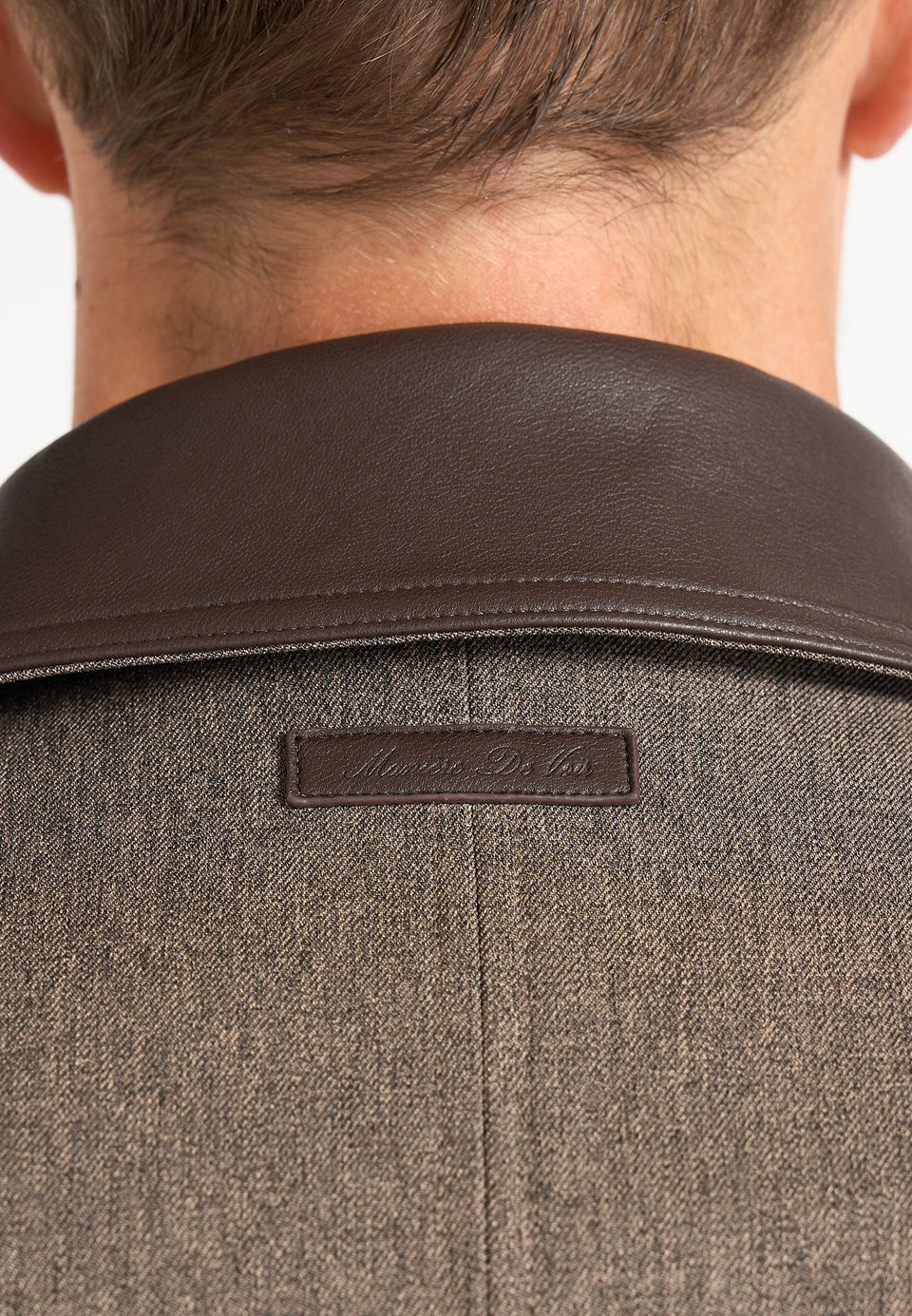 Cameron - Unisex Oversized Textured Tailored Bomber Jacket - Taupe