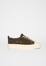 Vienna - Suede Contrast Stitch Sneaker - Brown