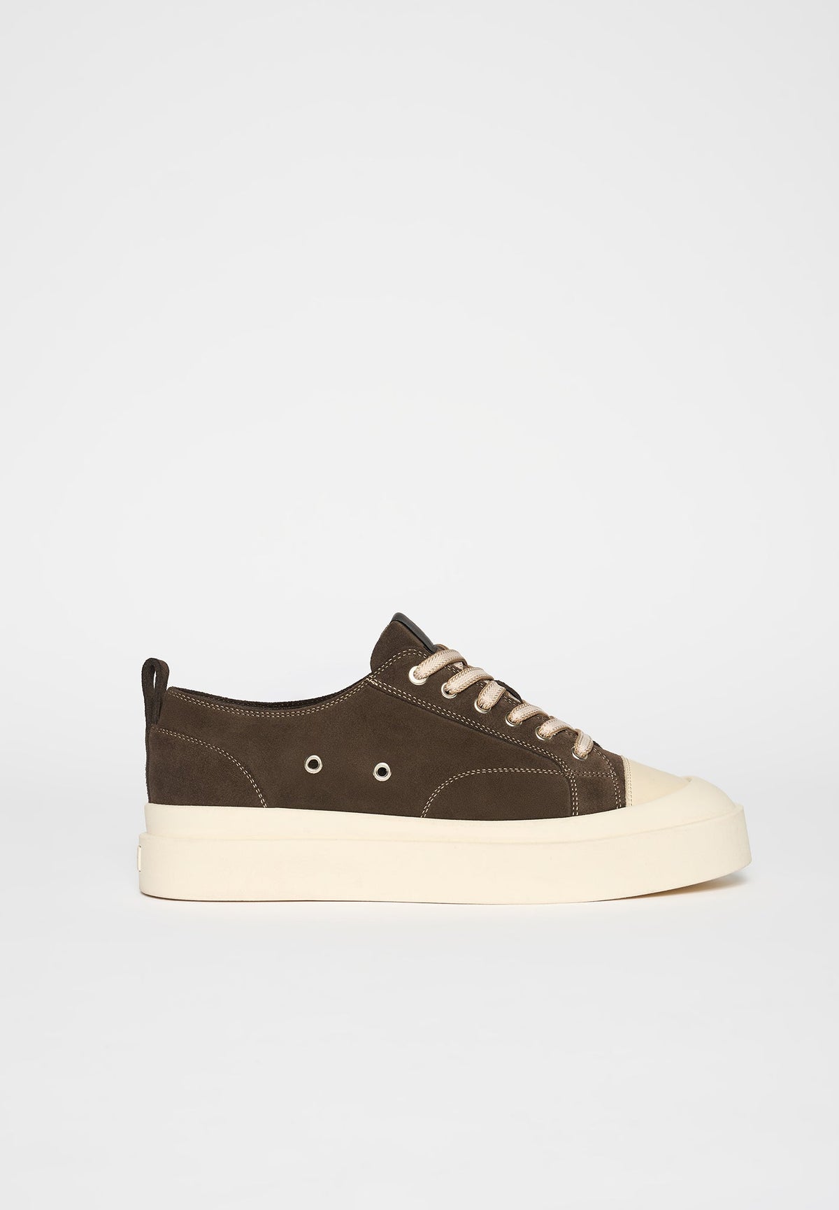 Vienna - Suede Contrast Stitch Sneaker - Brown