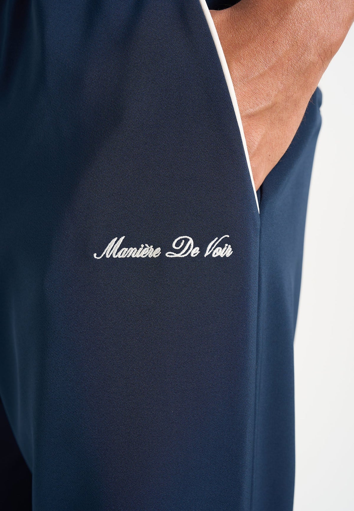 Signature Piped Track Pants - Dark Navy