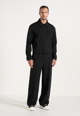 Kairo - Neoprene Trucker Jacket - Black