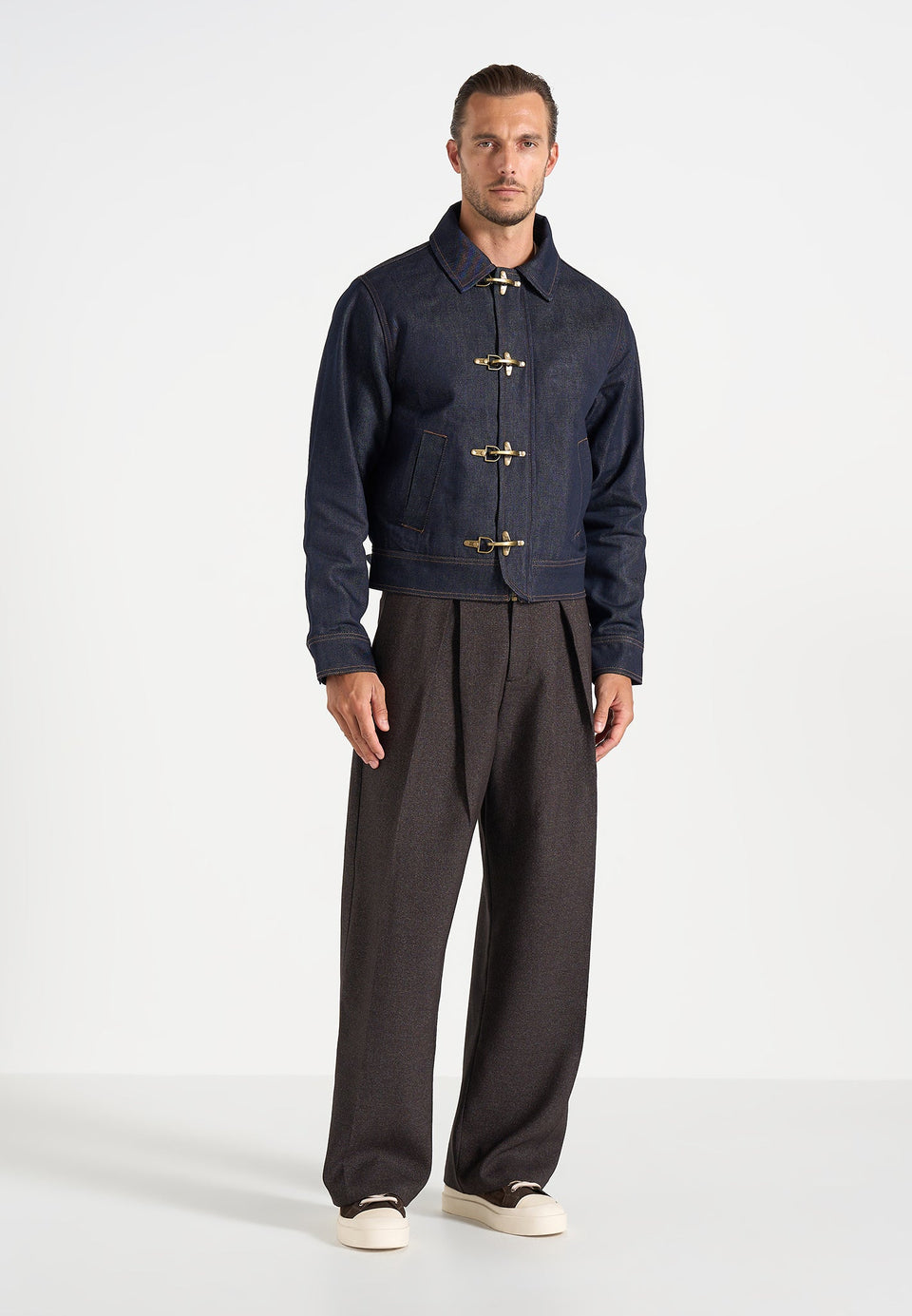 lior-box-pleat-hatched-wide-leg-trousers-dark-brown