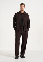 Valentin - Classic Tailored Wool-Blend Long Sleeve Shirt - Brown