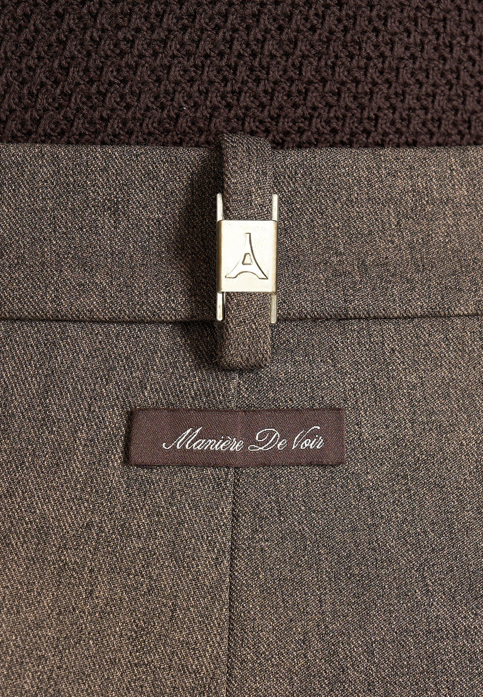 Dorian - Relaxed Fit Pleated Textured Tailored Trousers - Taupe