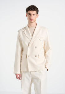 D⁠idier - Double Breasted Tailored Suit Jacket - Off White