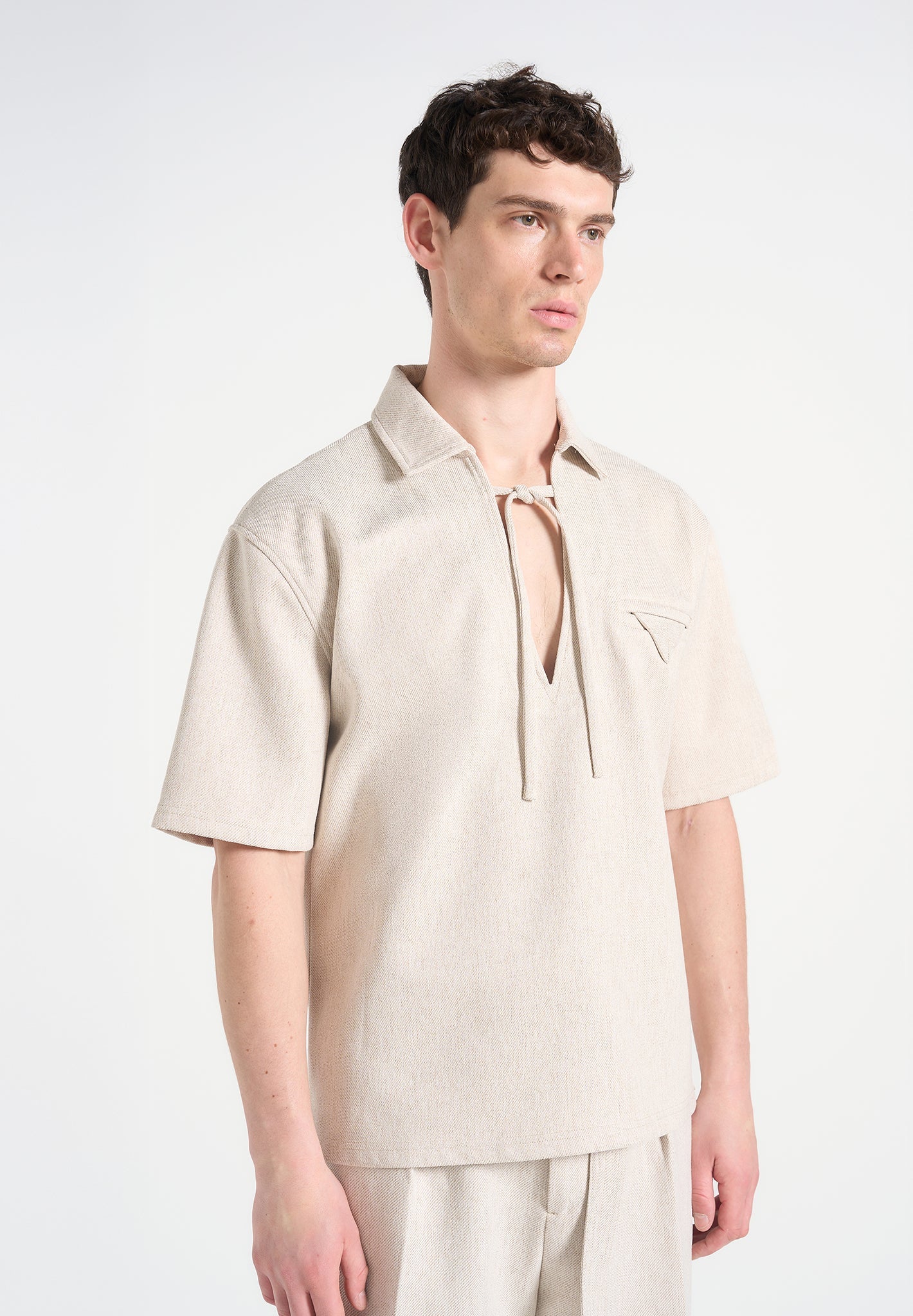 norbert-open-collar-textured-drawstring-shirt-cream