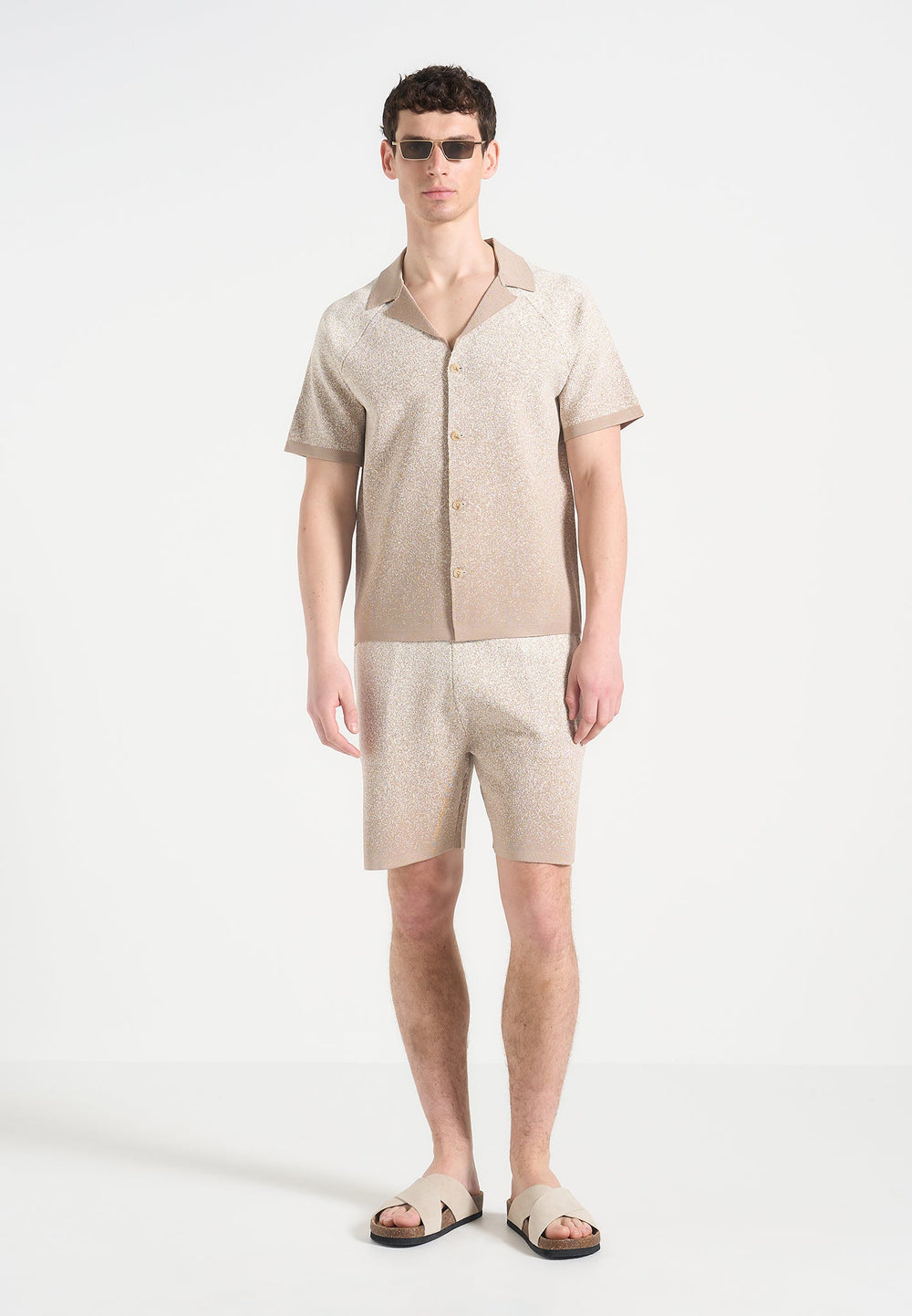 ombre-knit-shorts-beige-white