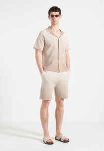 Martial - Ombré Knit Revere Shirt - Beige/White