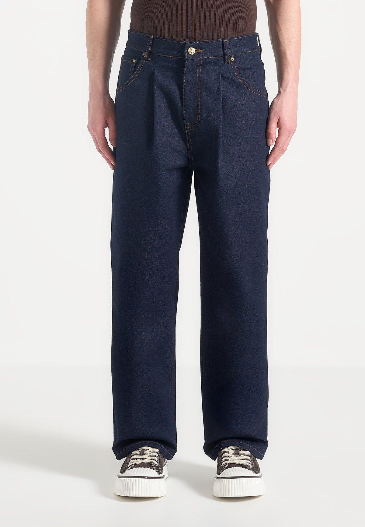 Arnault - Pleated Denim Jeans - Indigo