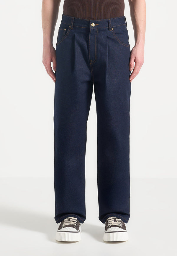 Arnault - Pleated Denim Jeans - Indigo