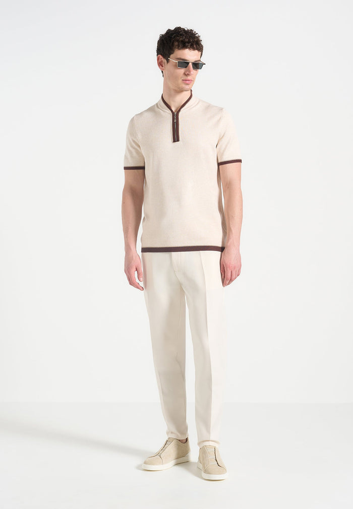 crew-neck-zip-polo-shirt-cream