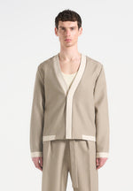 clovis-tailored-cardigan-with-contrast-placket-beige