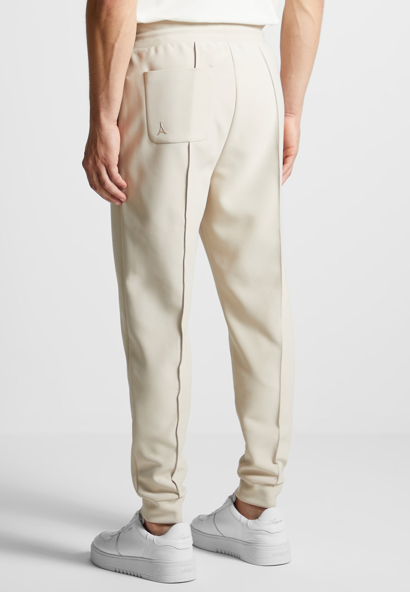 eternel-neoprene-tapered-fit-pintuck-joggers-stone