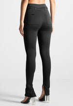 neoprene-tie-detail-leggings-black