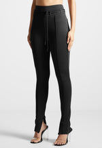 neoprene-tie-detail-leggings-black