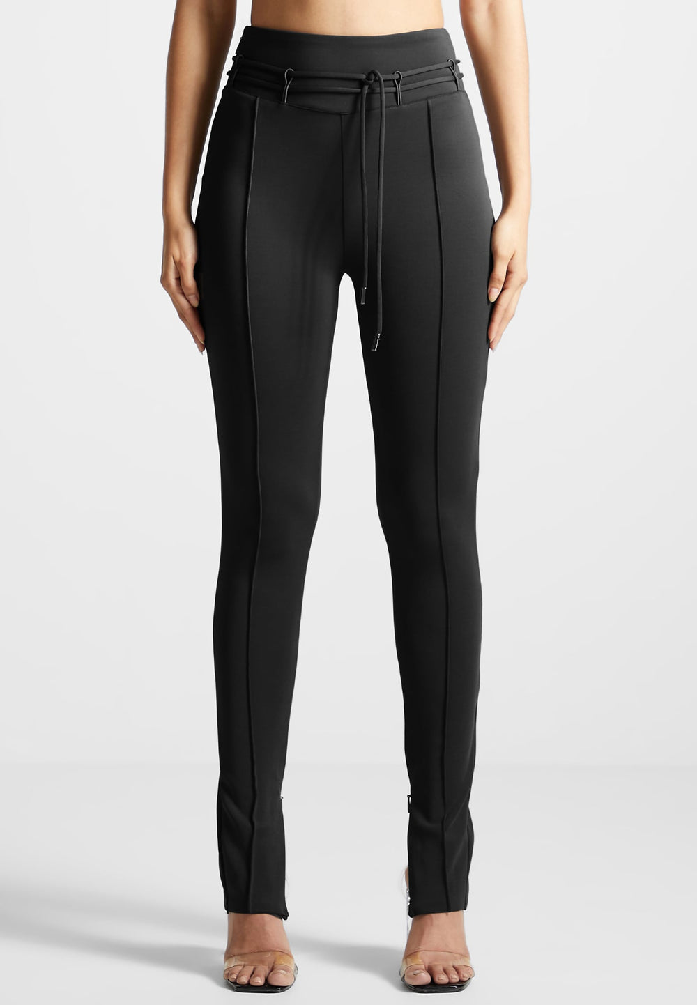 neoprene-tie-detail-leggings-black