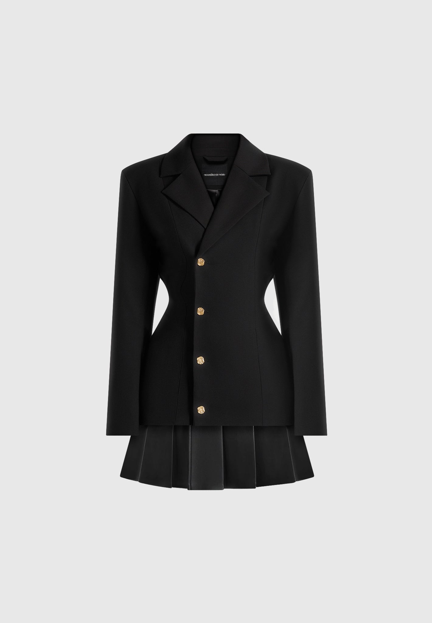 nicole-tailored-cinch-blazer-dress-with-pleats-black