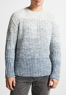 Ombré Chunky Knit Jumper - Off White/Blue