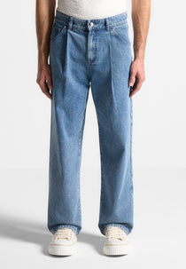 Arnault - Pleated Jeans - Washed Blue