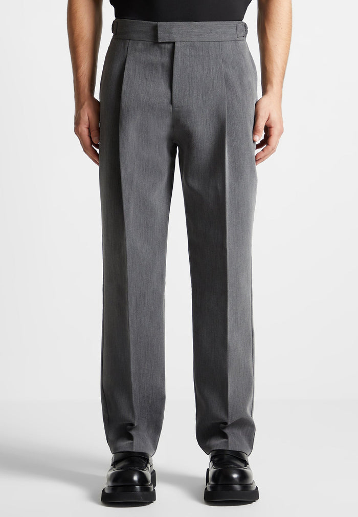 relaxed-fit-grained-pleated-tailored-trousers-dark-grey