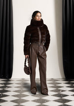 plush-ribbed-jacket-with-scarf-brown