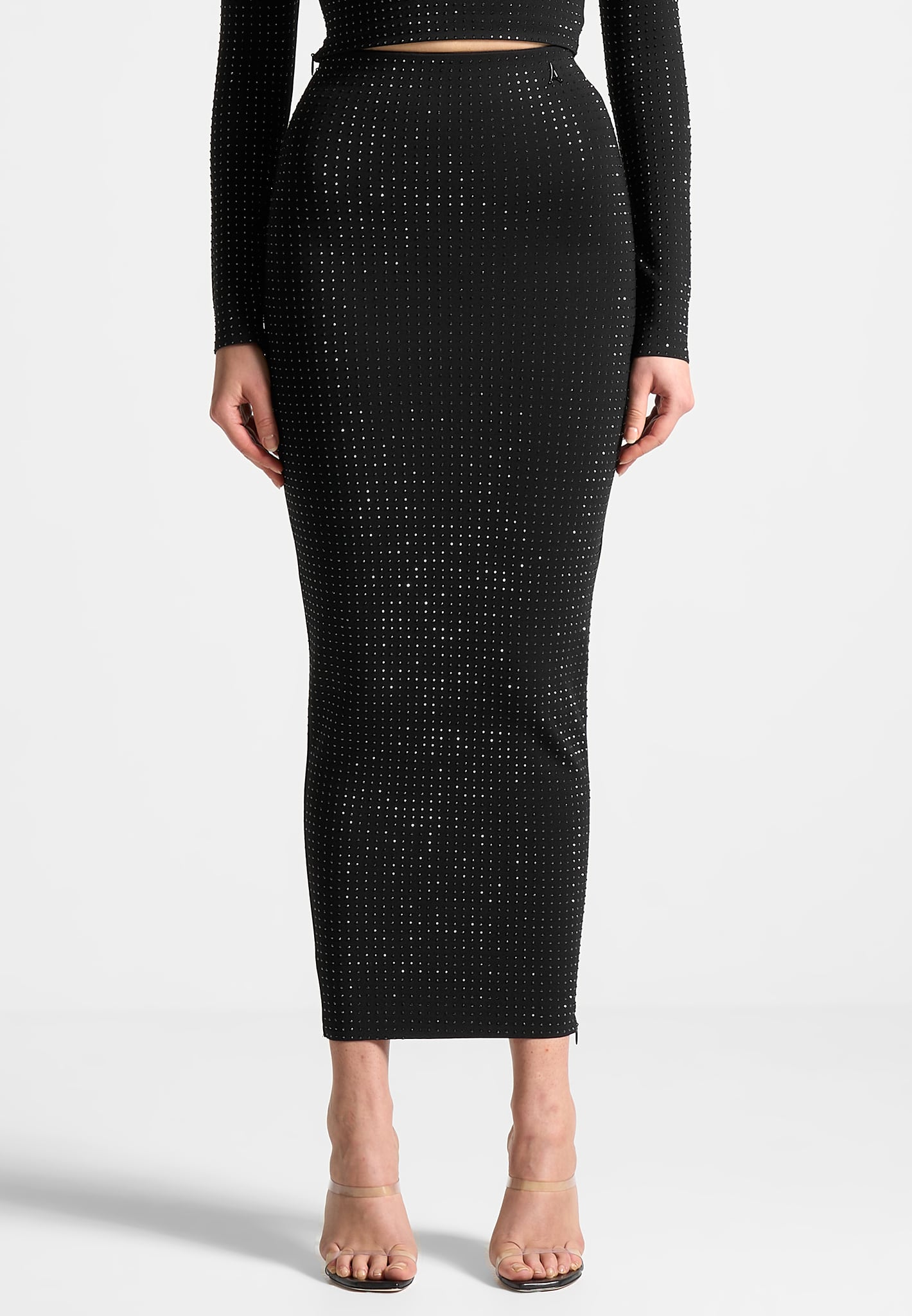 Black Sheer Mesh Skirt - Black Sequin Skirt - Sequin Midi Skirt - Lulus