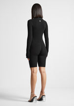 ribbed-knit-long-sleeve-playsuit-black