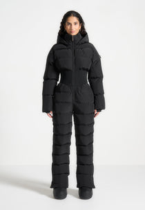 Manya - Ski Suit with Corset Detail - Black