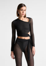 ribbed-sheer-top-with-tie-black