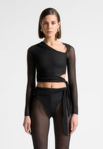 ribbed-sheer-top-with-tie-black