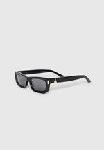 Milan - Curved-Frame Sunglasses - Black