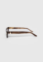 Milan - Curved-Frame Sunglasses - Brown
