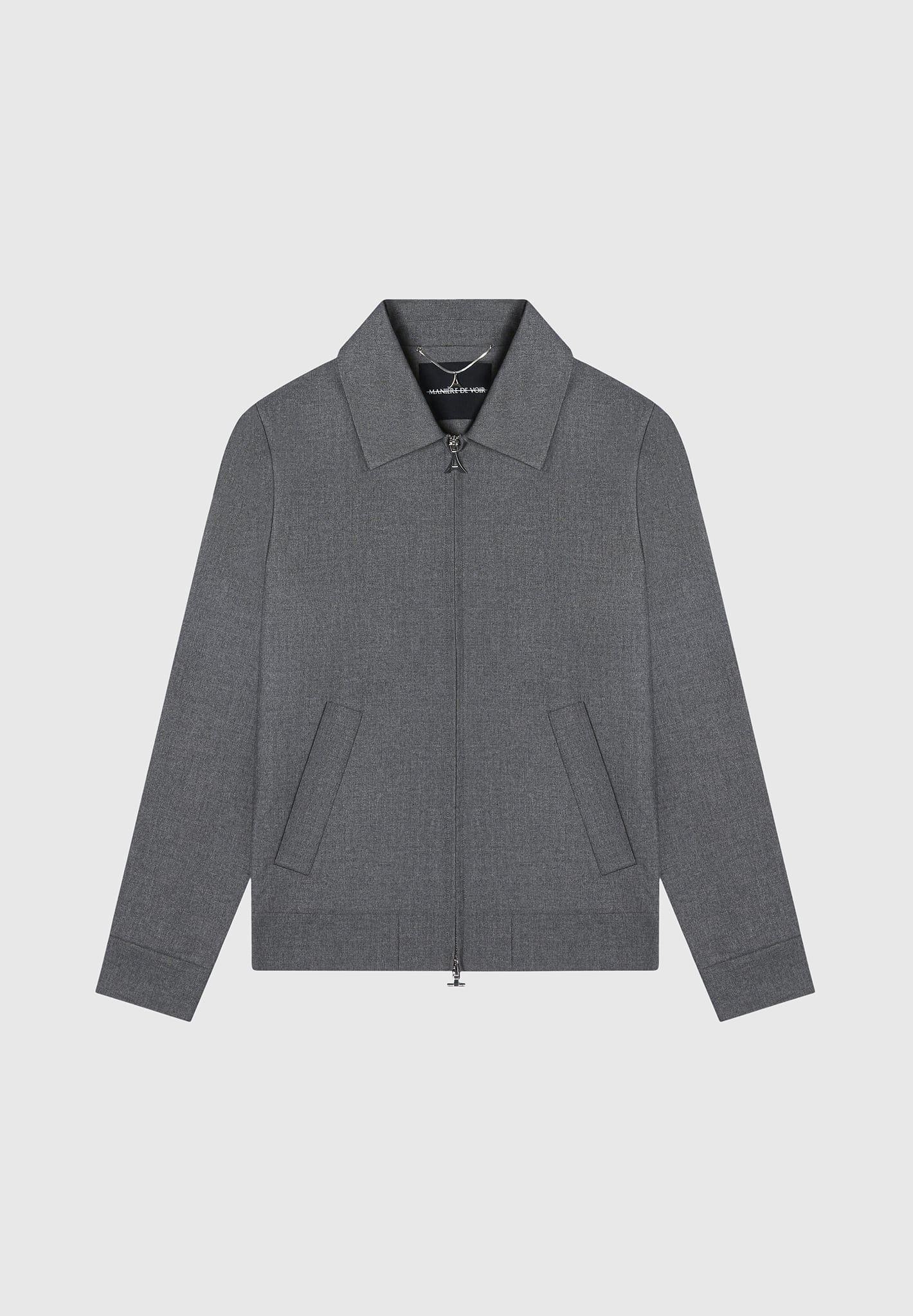 Roger - Tailored Harrington Jacket - Grey