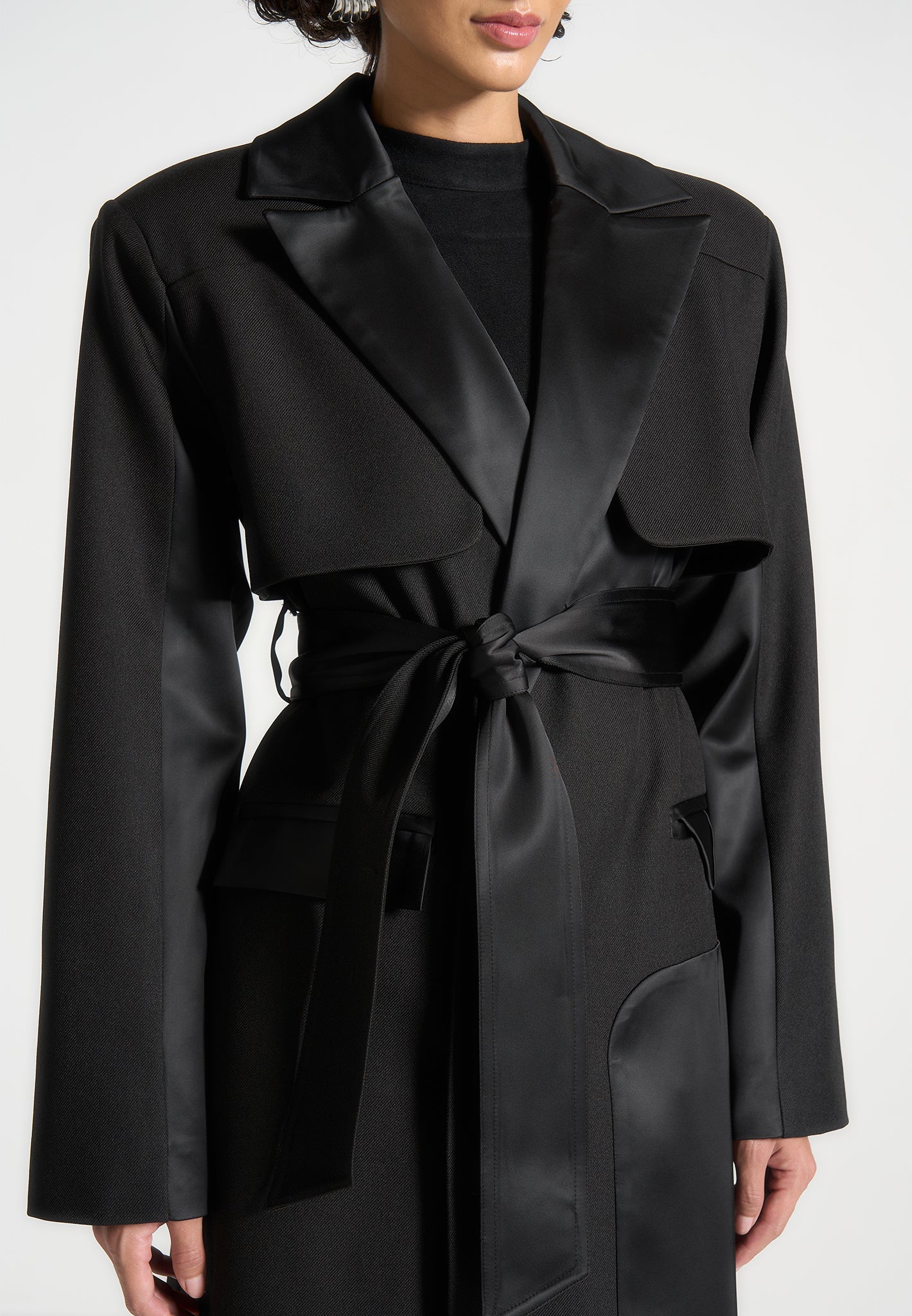 tailored-satin-trench-coat-black 