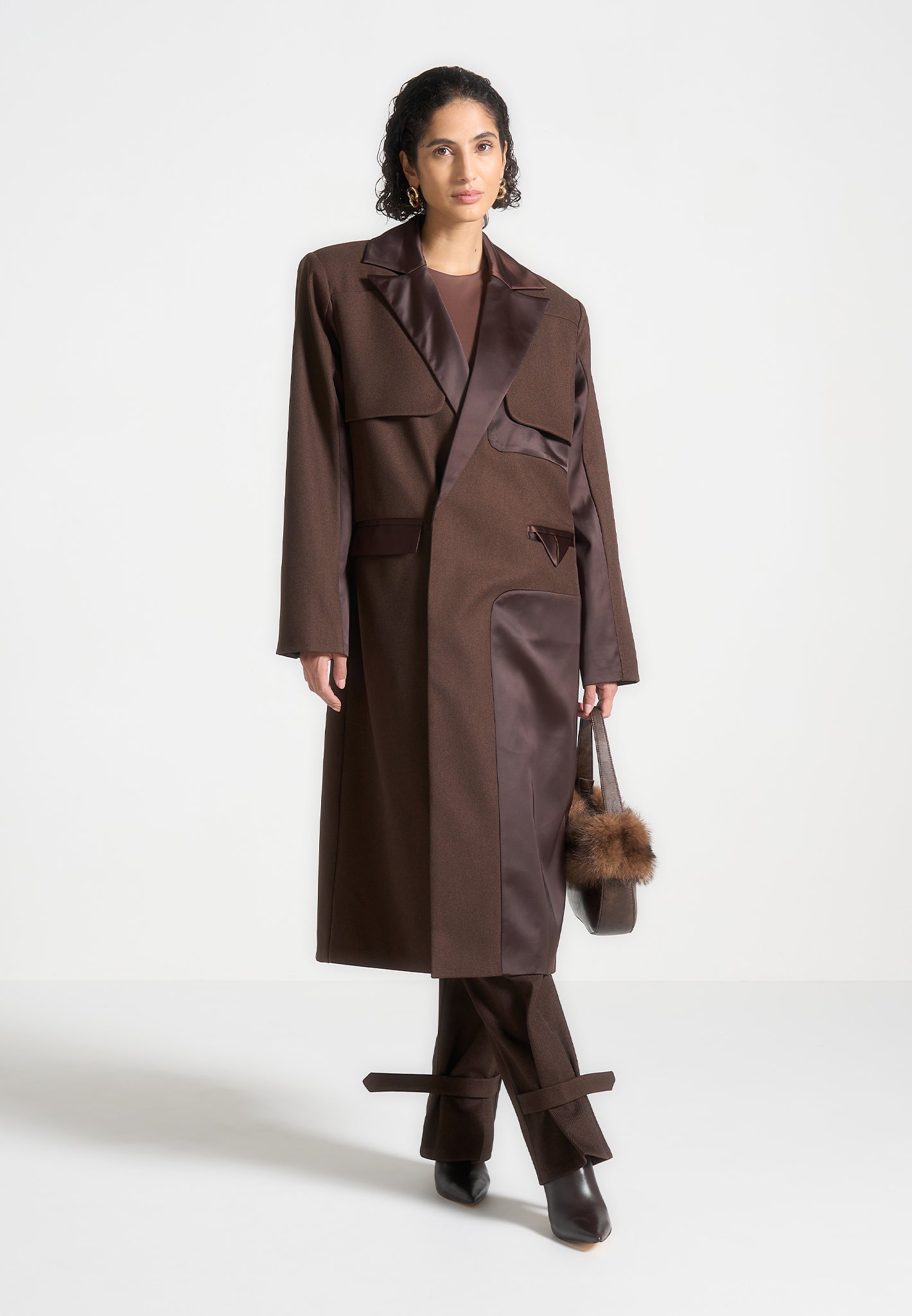 tailored-satin-trench-coat-brown