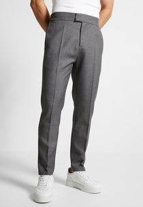 Claude - Slim Fit Tailored Pants - Grey