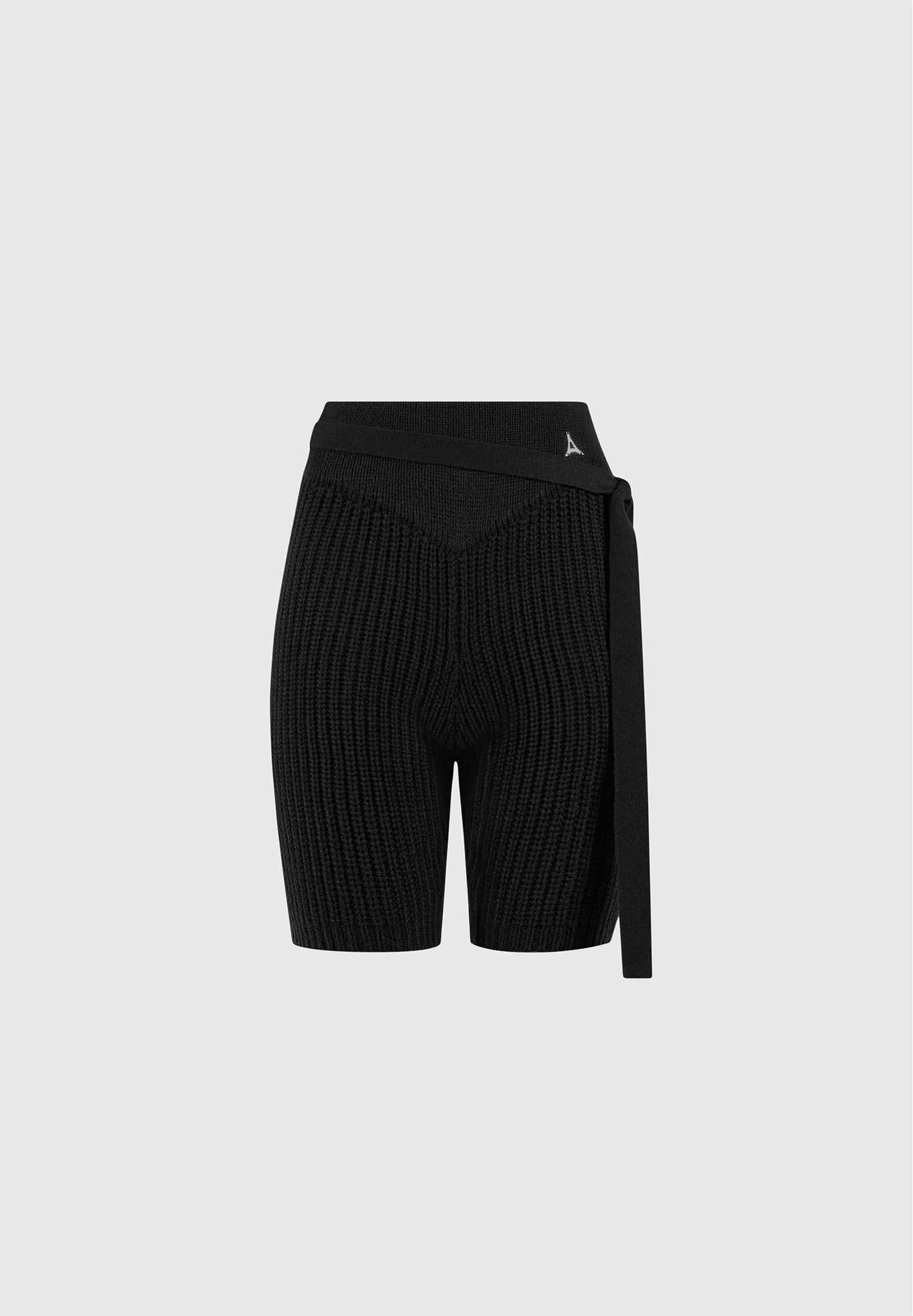 tie-up-knitted-cycling-shorts-black