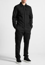 twill-trucker-jacket-with-velvet-collar-black