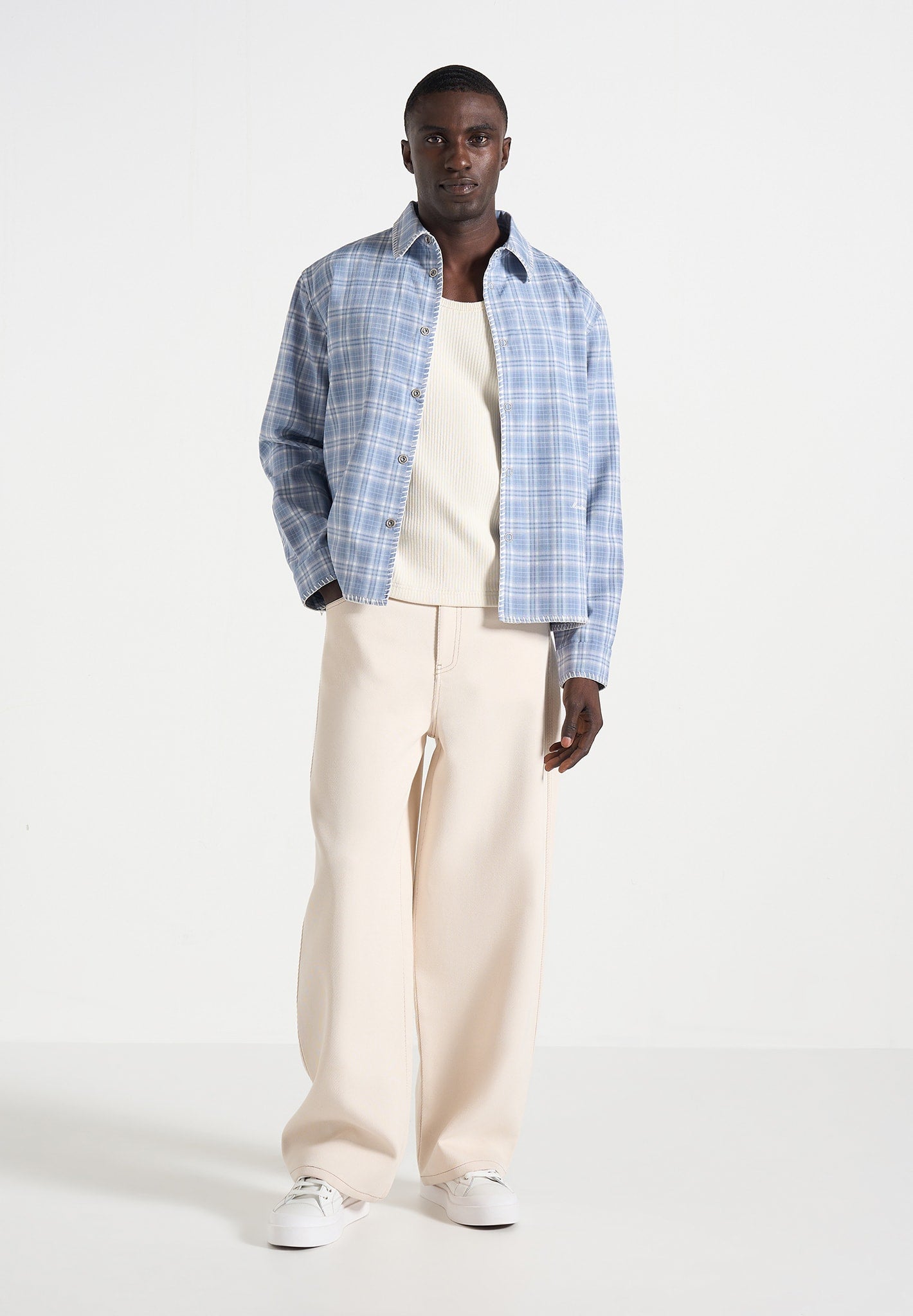 blake-unisex-whipstitch-check-shirt-blue