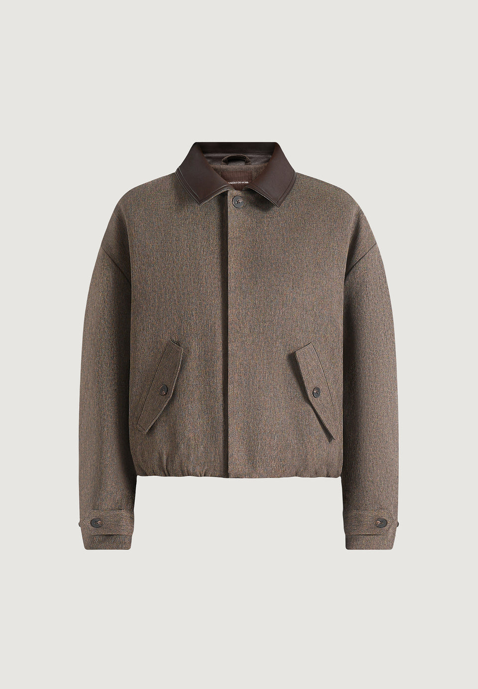 Cameron - Unisex Oversized Textured Tailored Bomber Jacket - Taupe