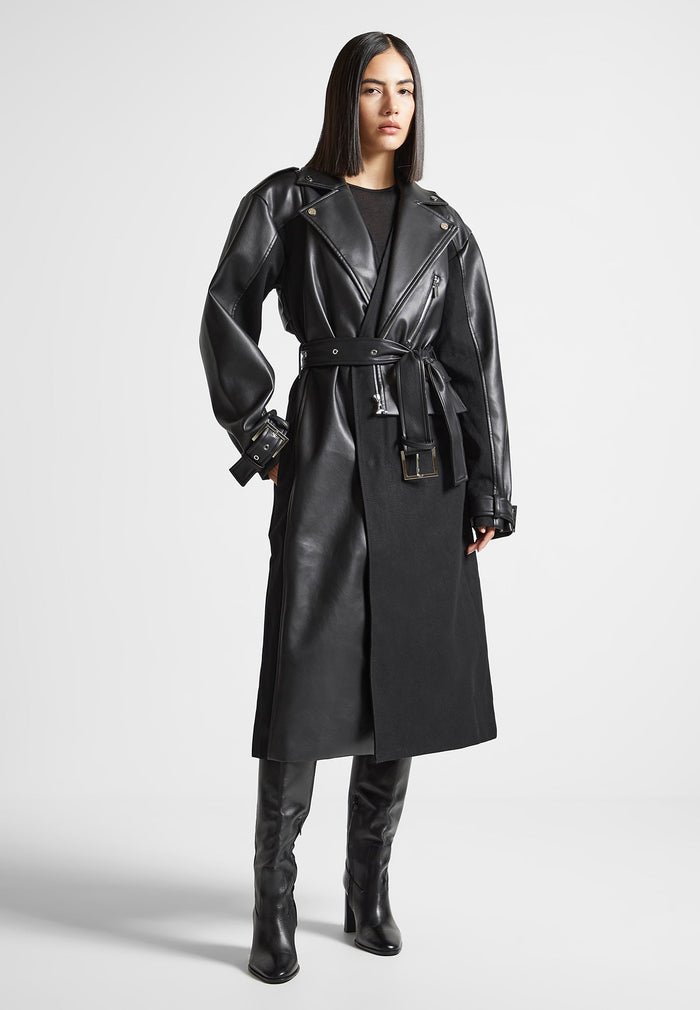 vegan-leather-biker-trench-coat-black